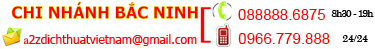 Dịch thuật Bắc Ninh